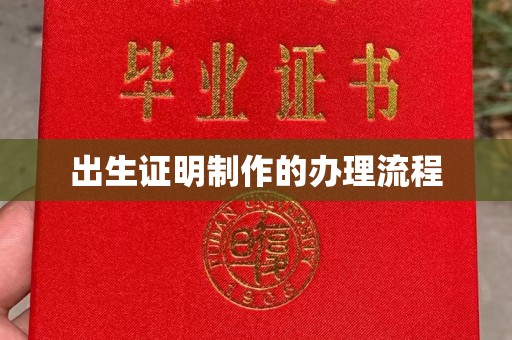 松江出生证明制作的办理流程